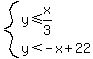system%28y%3C=x%2F3%2Cy%3C-x%2B22%29