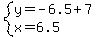 system%28y=-6.5%2B7%2Cx=6.5%29