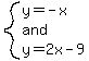 system%28y=-x%2Cand%2Cy=2x-9%29