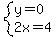system%28y=0%2C2x=4%29