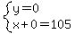 system%28y=0%2Cx%2B0=105%29