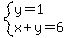 system%28y=1%2Cx%2By=6%29