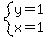 system%28y=1%2Cx=1%29