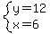system%28y=12%2Cx=6%29