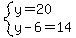 system%28y=20%2Cy-6=14%29