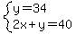 system%28y=34%2C2x%2By=40%29