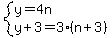 system%28y=4n%2Cy%2B3=3%28n%2B3%29%29