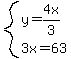 system%28y=4x%2F3%2C3x=63%29