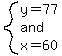 system%28y=77%2Cand%2Cx=60%29