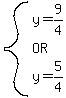system%28y=9%2F4%2COR%2Cy=5%2F4%29