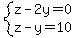 system%28z-2y=0%2Cz-y=10%29
