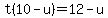 t%2810-u%29+=+12-u