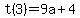 t%283%29+=+9a%2B4