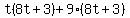 t%288t%2B3%29%2B9%288t%2B3%29