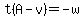 t%28A-v%29=-w
