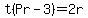 t%28Pr-3%29=2r