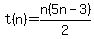 t%28n%29+=+n%285n-3%29%2F2