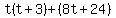 t%28t%2B3%29%2B%288t%2B24%29