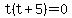 t%28t%2B5%29=0