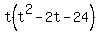 t%28t%5E2-2t-24%29