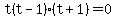 t%28t-1%29%28t%2B1%29=0