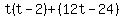 t%28t-2%29%2B%2812t-24%29