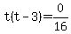 t%28t-3%29+=+0%2F16
