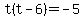 t%28t-6%29=-5