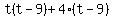 t%28t-9%29%2B4%28t-9%29