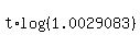 t%2Alog%28%281.0029083%29%29