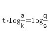 t%2Alog%28a%2Fk%29+=+log%28q%2Fs%29