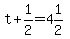 t%2B1%2F2=4%261%2F2