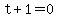 t%2B1=0
