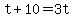 t%2B10=3t