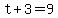 t%2B3=9