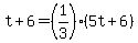 t%2B6=%281%2F3%29%285t%2B6%29