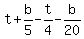 t%2Bb%2F5-t%2F4-b%2F20