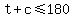 t%2Bc%3C=180
