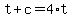t%2Bc=4%2At
