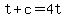t%2Bc=4t