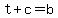 t%2Bc+=+b
