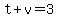 t%2Bv=3