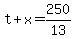 t%2Bx=250%2F13