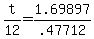 t%2F12+=+1.69897%2F.47712