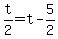 t%2F2=t-5%2F2