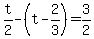 t%2F2-%28t-2%2F3%29=3%2F2