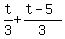 t%2F3%2B%28t-5%29%2F3