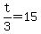 t%2F3=15