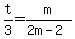 t%2F3+=+m%2F%282m-2%29