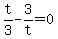 t%2F3+-+3%2Ft+=+0